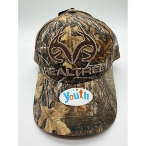 Youth Realtree Camo Antlers Trucker Hat Mesh SnapBack New With Tags